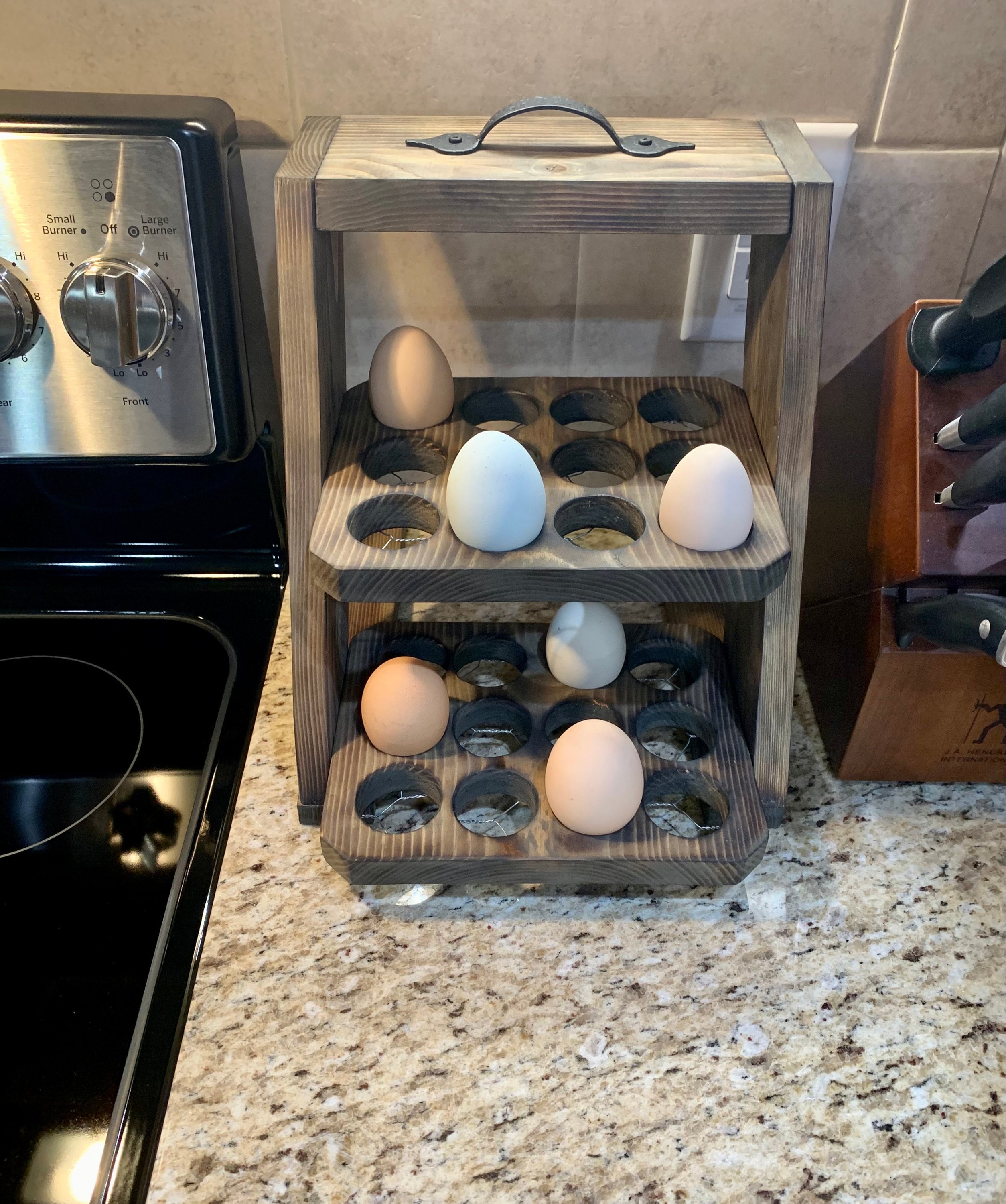 Wooden Egg Dispenser 