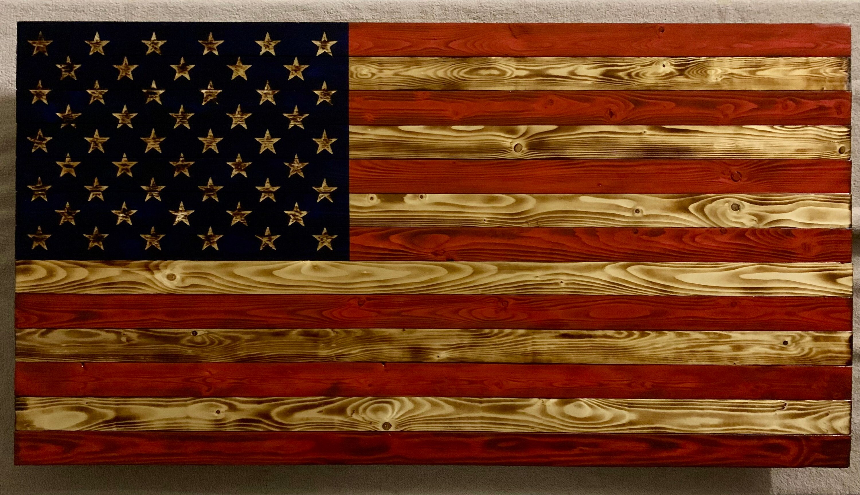 Distressed Wooden American Flag Etsy
