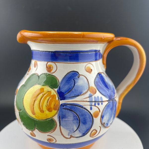 Vintage Italian Mini Pitcher Handmade Hand Painted Firenze Italy