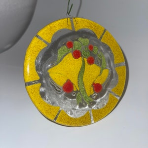 Vintage Hand Blown Glass Sun Catcher Ornament Bells