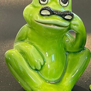 Vintage Frog Wearing Glasses professor Frog smart gift Norcrest collector frogs hand painted made in Japan