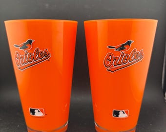 Set van 2 oranje plastic oriolen officiële MLB-bekers