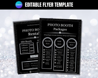 360 Photo Booth Flyer Template: DIY Event Advertising (Canva)