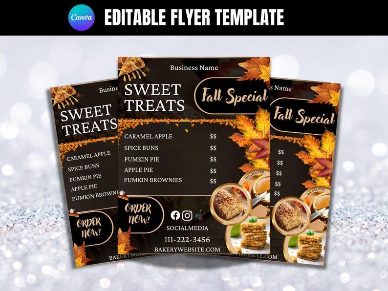 treats flyer
menu template
bakery template
bake sale flyer
fall sale flyer