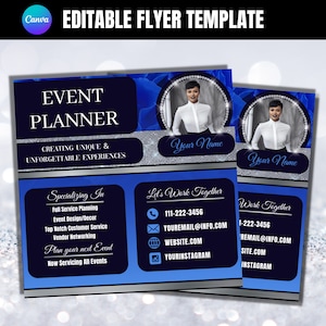 Event Planner Flyer, Event Designer Flyer, DIY Event Coordinator Flyer Advertisement, Editable Event Stylist Flyer, Full Service Planning