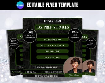 Tax Prep Flyer, Tax Preparer Flyer Template, Tax season Flyer,DIY Tax Flyer, Social Media Post, Tax Consultation Flyer, Tax Services Flyer