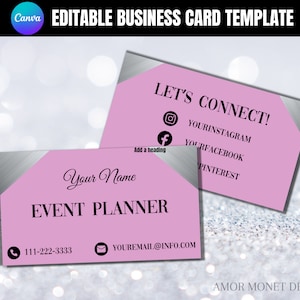 Sjabloon voor evenementenplanner visitekaartjes, evenementenplannerkaart, evenementenplanner, evenementenplanner zakelijk, evenementenplanner visitekaartjes