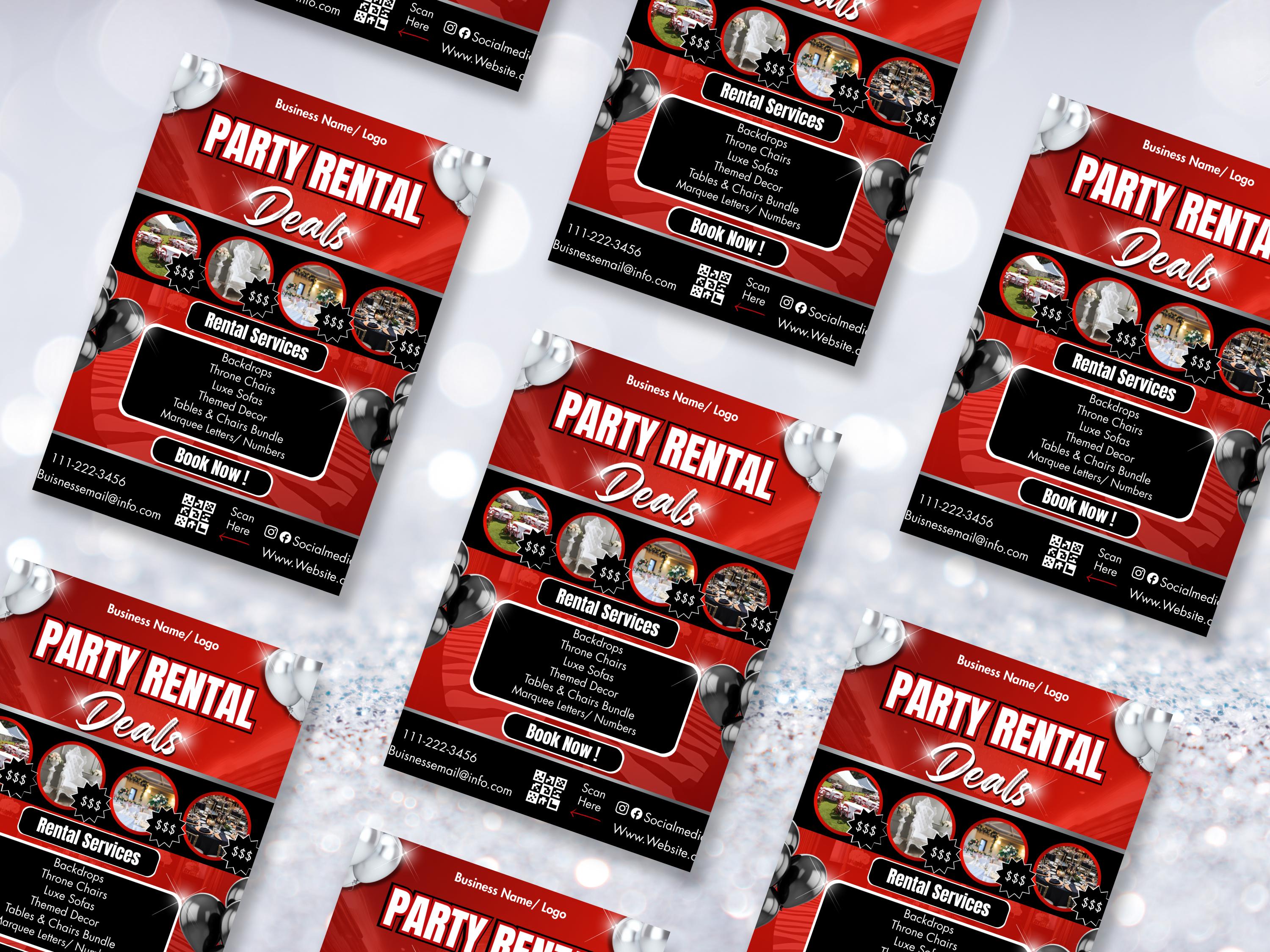 Party Rental Deals Flyer: DIY Event Template (digital Download) - Etsy