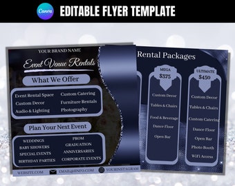 Event Venue Rental Flyer: DIY Canva Template (Social Media)