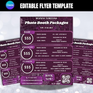 360 Photo Booth Avertisement,  Digital Photo Booth Flyer, Photo Booth Price List, 360 Photo Booth Package, 360 Booth Flyer