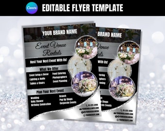 Event Venue Rental Flyer Template: DIY Canva Design (8.5x11 Portrait)