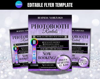 Photo Booth Rental Flyer Template: DIY Event Advertising (Canva)