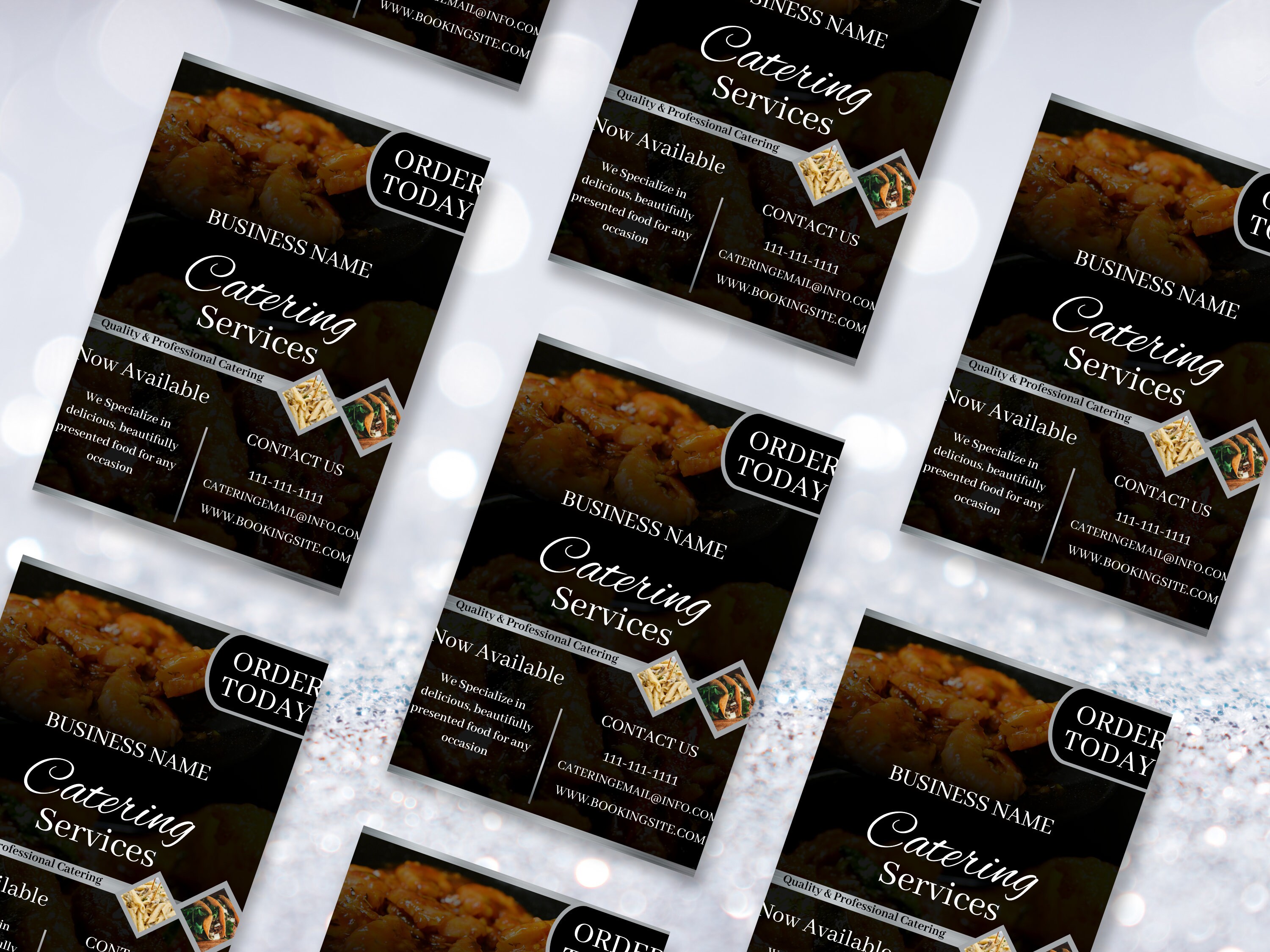Catering Flyer Template: Editable Food Service Advertisement (digital ...