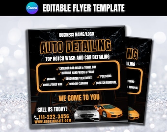 Car Detailing Flyer Template: Auto Wash, Social Media (Canva)