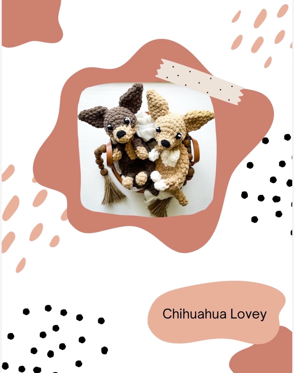31 Chihuahua Crochet Patterns to Stitch Tiny Dogs, Gifts, and Display Pieces 1 Chihuahua Lovey crochet chihuahua