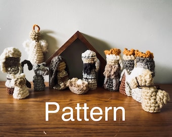 The Scrappy Nativity FULL Pattern, crochet nativity set, heirloom nativity pattern, crochet Christmas gift, traveling nativity tradition