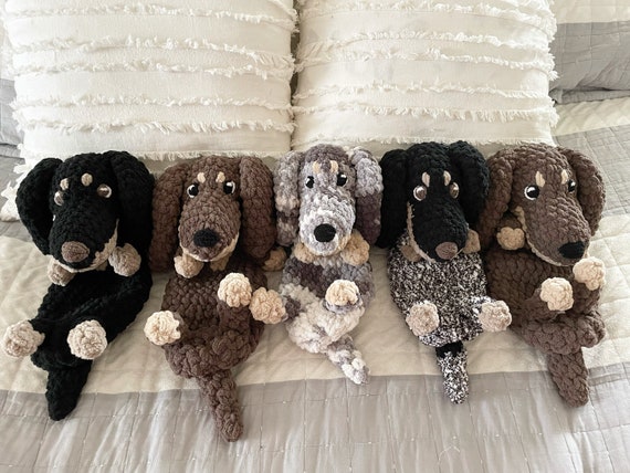 Dachshund Lovey crochet Custom, dachshund gift, rainbow bridge gift, dachshund baby gifts, dachshund baby, cute baby gift, weenie dog gifts