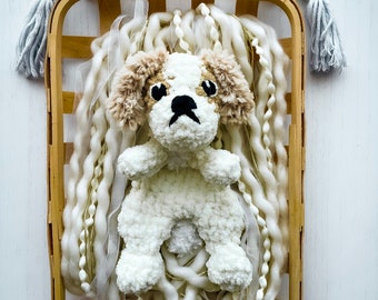 Shih tzu CUSTOM crochet lovey, Maltese crochet, shih tzu amigurumi, shih tzu baby gifts, shih tzu plush, rainbow bridge gift, cute baby gift