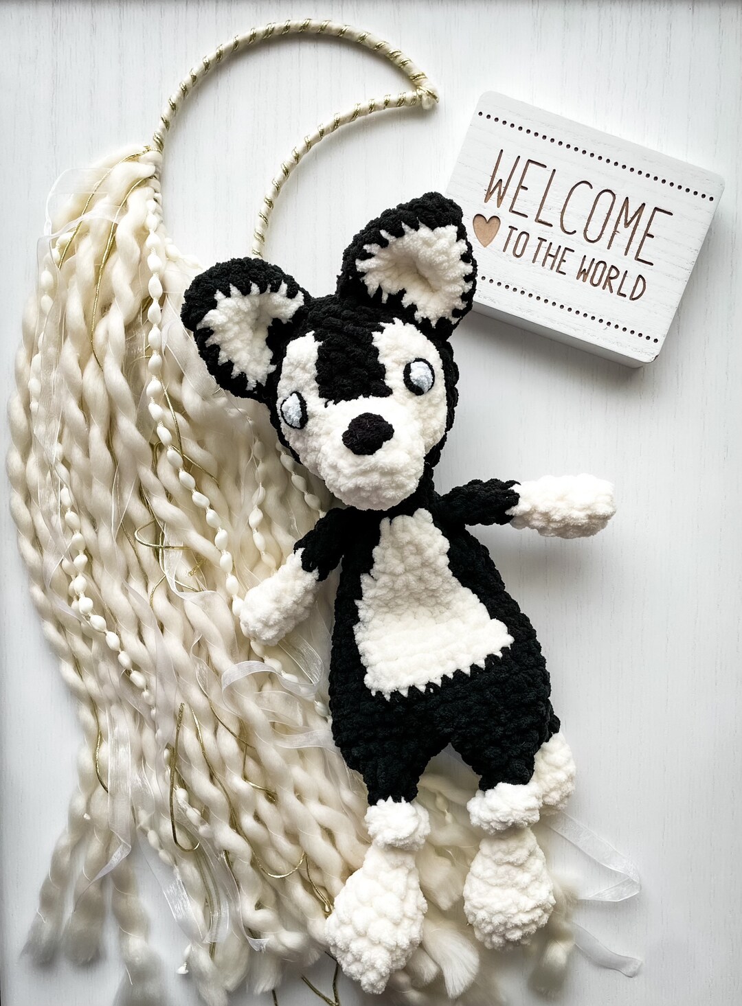 Husky Crochet Lovey Crochet Dog Husky Stuffed Animal Husky Baby