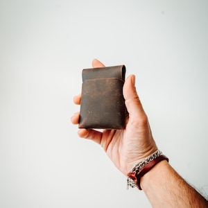 Minimalistische EDC Brieftasche, Leder Bargeld Brieftasche, Brieftasche für Bargeld, Perfektes Geschenk für Ihn, Perfektes Geschenk für Sie, Keine Stitch Brieftasche