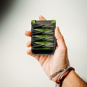 Handmade Zoro Leather Wallet – Katana-Inspired Minimalist Wallet, Anime Gift