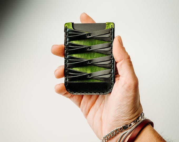 Handmade Zoro Leather Wallet – Katana-Inspired Minimalist Wallet, Anime Gift