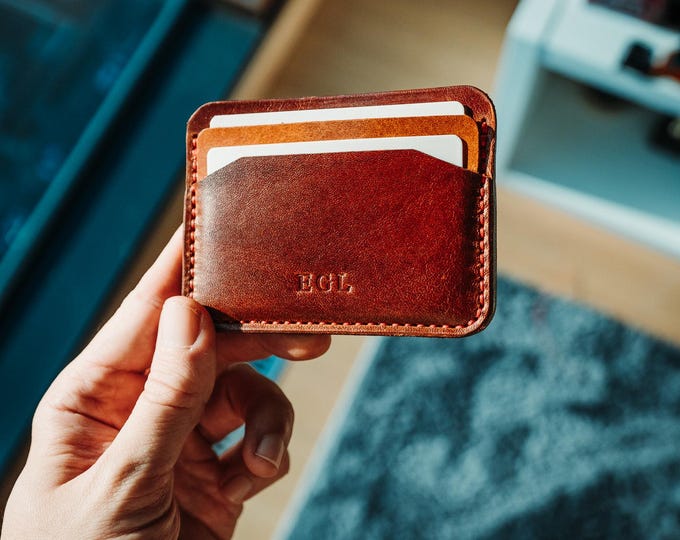 Fully Customizable Leather Card Holder – Handmade Wallet for Men & Women