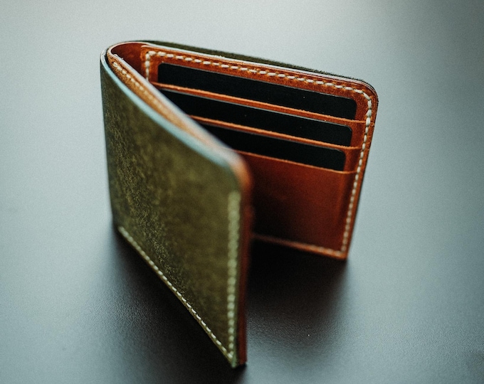 The Ultimate Pueblo Leather Bifold, Personalizable Handmade Full Grain Leather Wallet