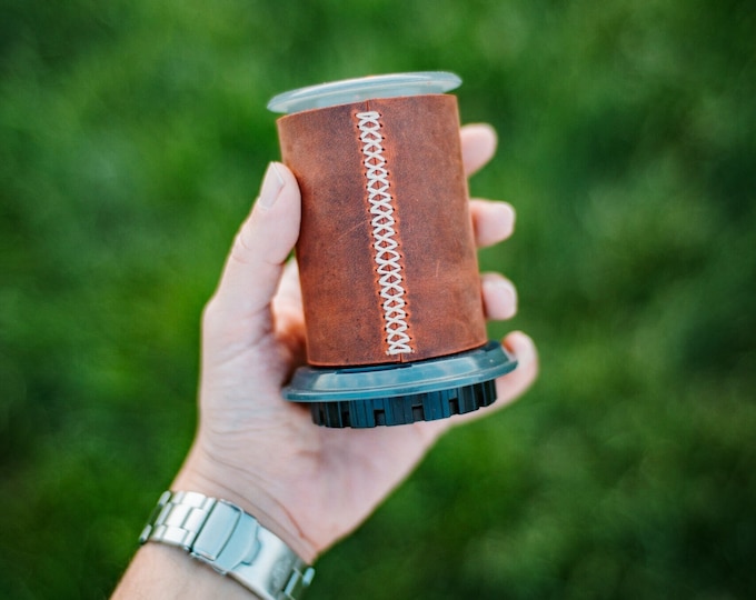 Handmade Leather Sleeve for AeroPress – Durable Coffee Accessory & Travel Case