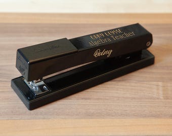 SHIPS FAST Personalized Stapler | Desk Name Plate | Custom Laser Engraved Desk Accessories | Classroom Decor | Secretary Appreciation