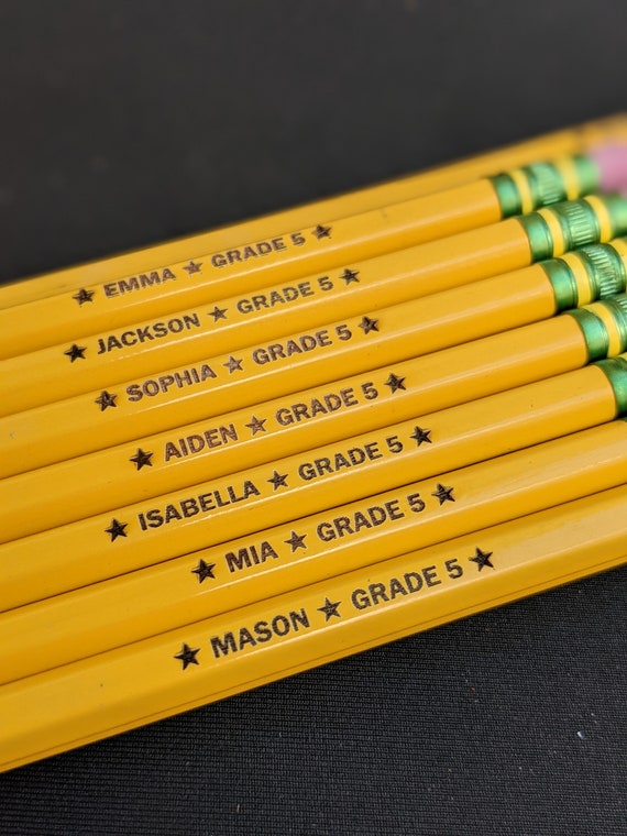 BULK Ticonderoga Pencils Personalized Pencils for Teachers CLASS SET Individual Names  Packs of 18/24/30/36/48 with all different names