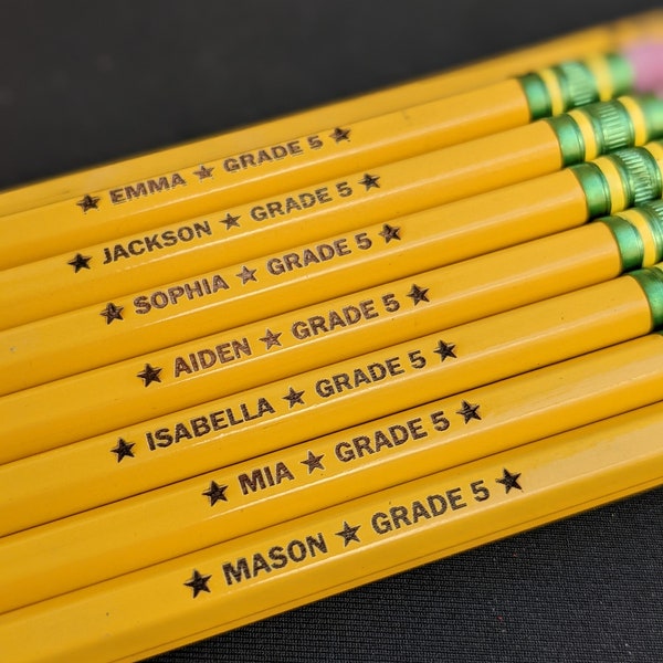 BULK Ticonderoga Pencils Personalized Pencils for Teachers CLASS SET Individual Names  Packs of 18/24/30/36/48 with all different names