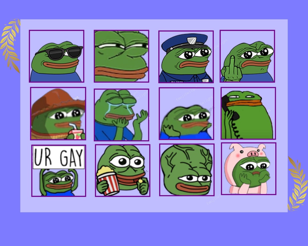 300 Pepe Emotes Digital Download / Twitch Pepe Emotes / Twitch - Etsy ...