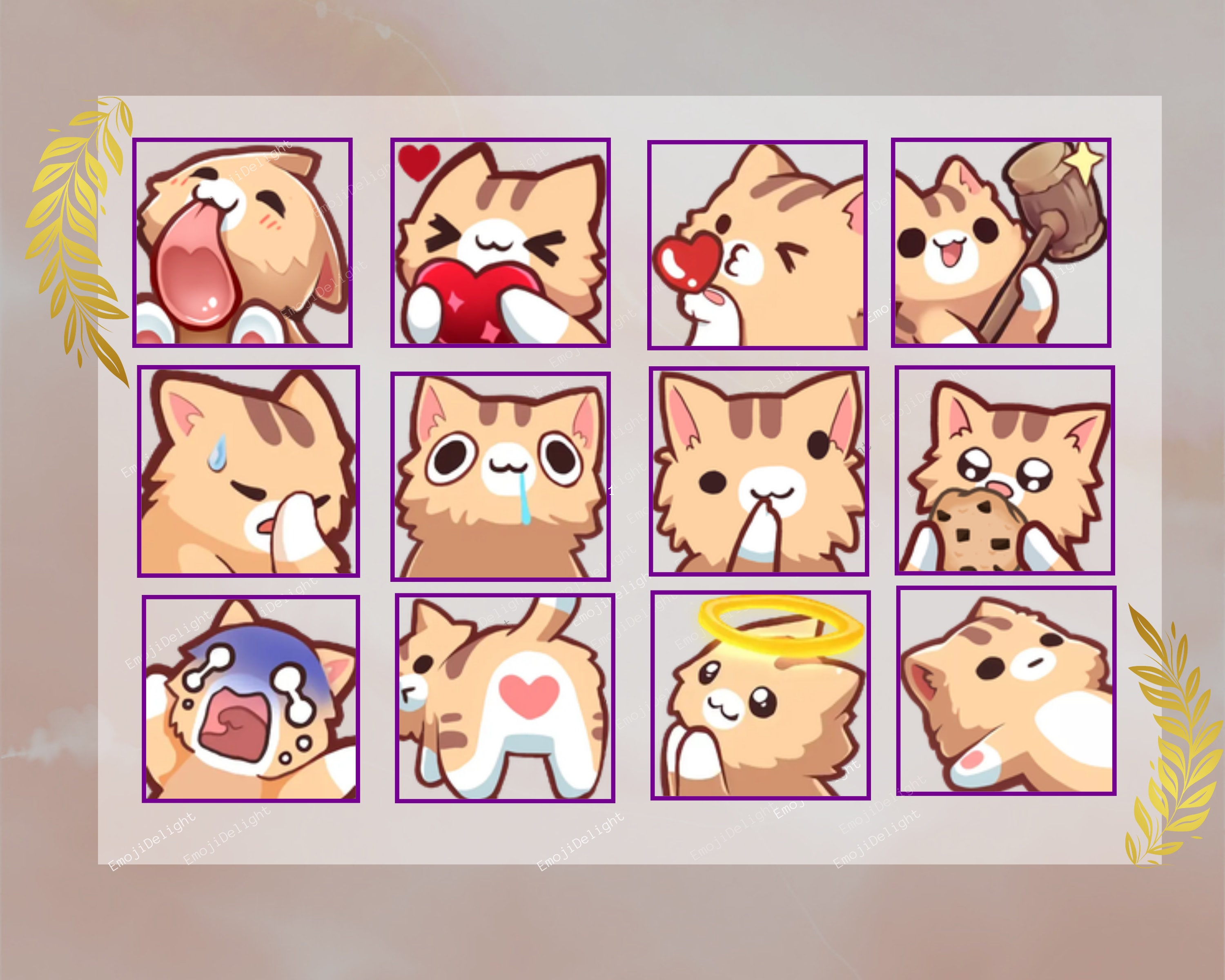 169 Neko Emotes Neko Emotes Neko Cat Emotes Twitch Cute - Etsy