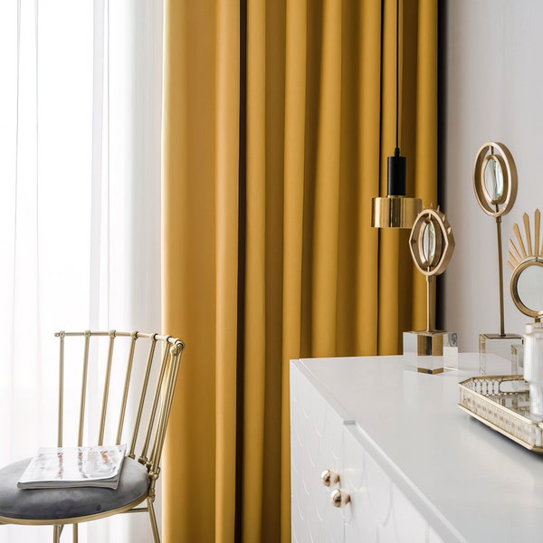Yellow Curtains - Etsy