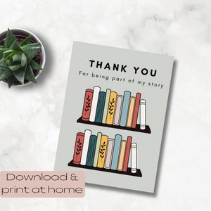 Printable Thank You Card Colourful - A2 Card - Digital - Appreciation for Everyone - Green and ...
