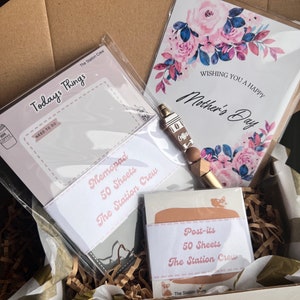 Conjunto de papelaria personalizado para presente - Para ela - Presente para a mãe - Conjunto de bloco de notas - Presente para a vovó
