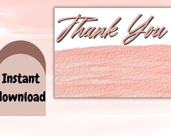 Printable Thank You Card Minimalist