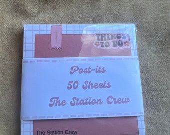 Pink Sticky Notes - 50 pages post its - cute and adorable - springtime