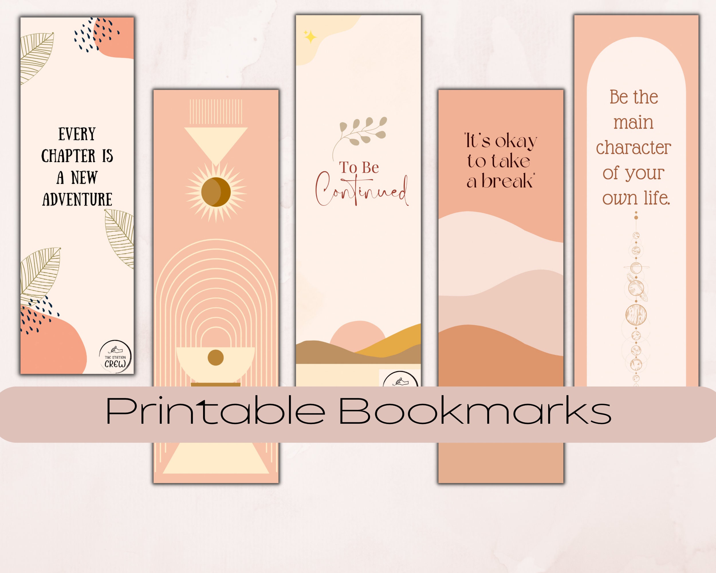 Boho Chic Printable Bookmarks - Set of 4 - Letter Size Boho Chic Printable Bookmarks - Set of 4 - Letter Size