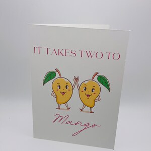 Il faut deux pour Mango - Anniversaire - Punny Card.