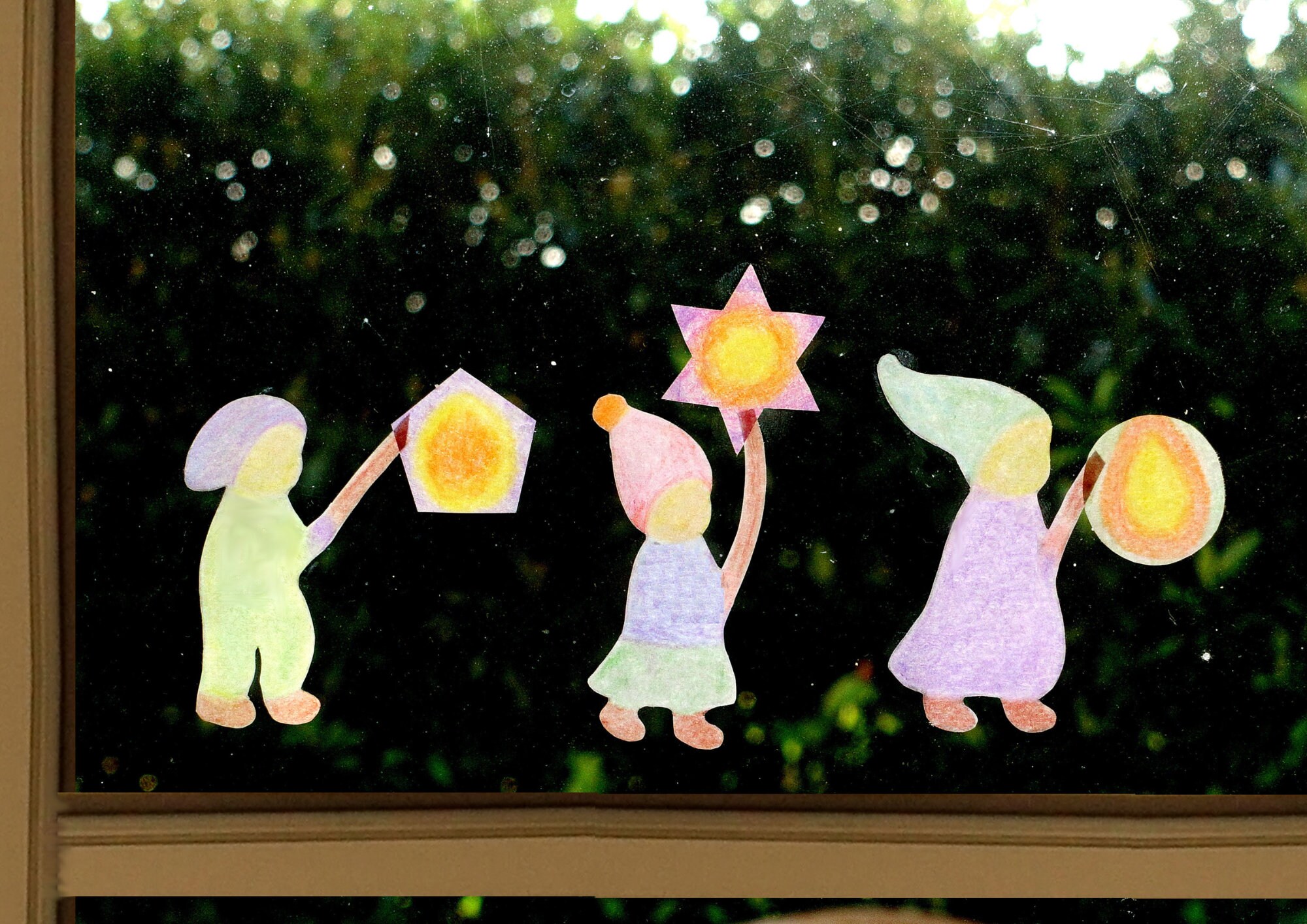 Erstaunlich Fensterbild Laternenkinder Vorlage Bilder