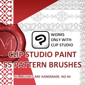 Clip Studio Paint: 55 Pattern Brushes