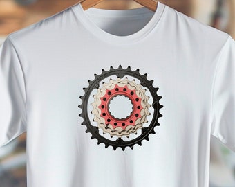 Cycling bike T Shirt. Gear Cassette design | Bike T Shirt | Bicycle T Shirt | Cycling | Cycling gift | Bicycle T Shirt