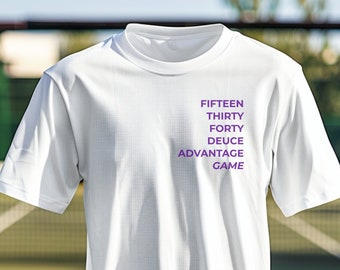 Tennis-T-Shirt. Punkte | Tennis Spiel Shirt |Tennis T-Shirt | Tennis-Liebhaber-Shirt | Turnier | Schlägersport