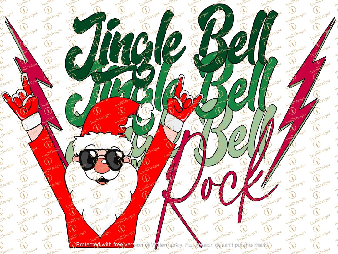 Jingle Bell Rock Santa, Rocking Santa, Lightning Bolts, Santa With