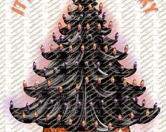 Halloween PNG digital download festive tree its officially Spooky Season PNG, Spooky vibes, Most wonderful time of the year