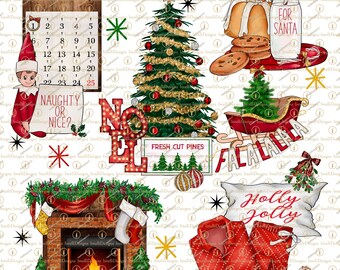 Tis the Season Christmas chart PNG design,Cozy Nights,Cookies for Santa,Naughty or Nice,Holly Jolly,Cup of cheer,Christmas PNG,