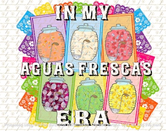 Aguas Frescas Era PNG, Instant download, Mexican Mom png, Trendy Hispanic , Aguas de Sabor, Latina, PNG, Tarot card, Cinco de Mayo, Fiesta