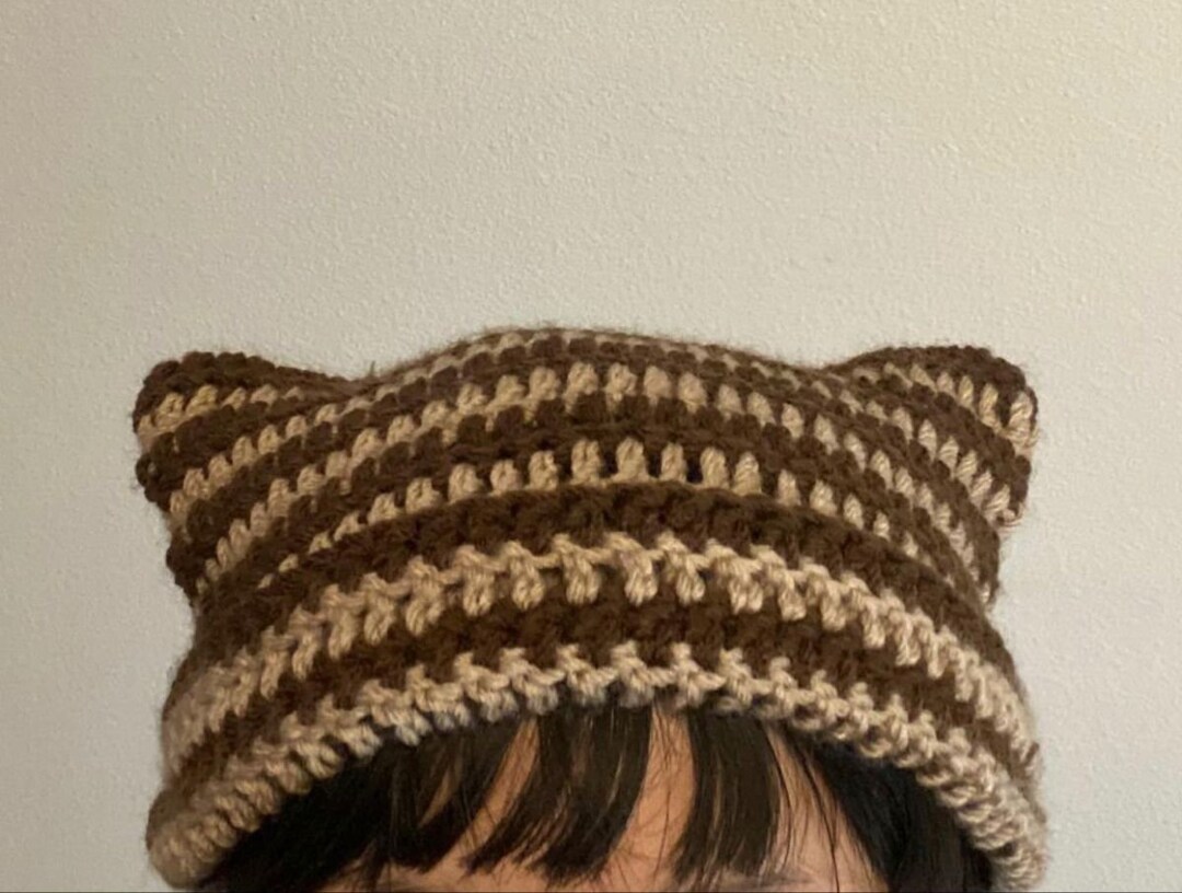 Crochet Cat Beanie Etsy